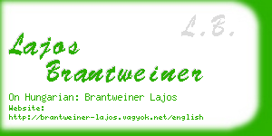 lajos brantweiner business card